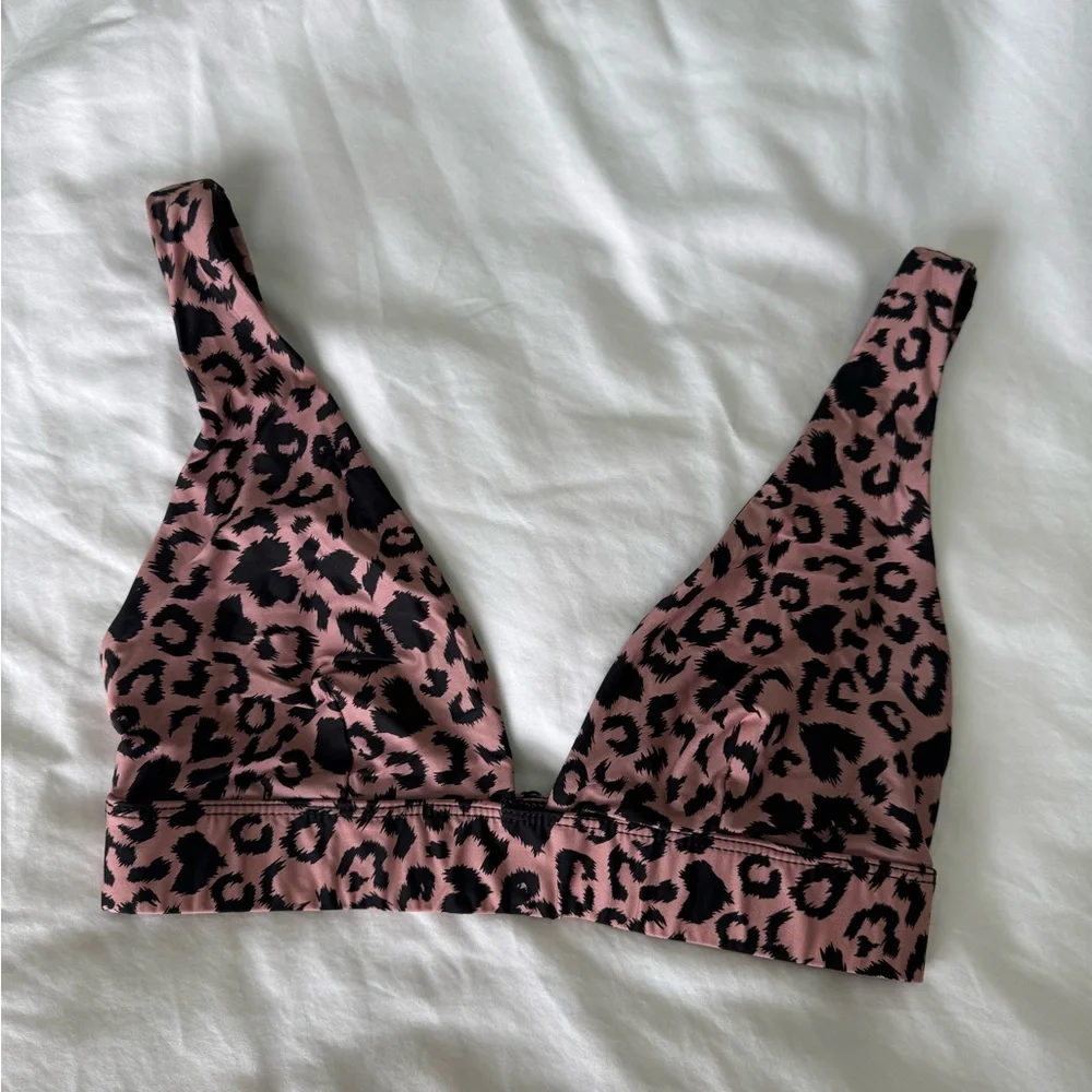 Free People | Beach Riot Leopard Print Triangle Swim Bikini Top